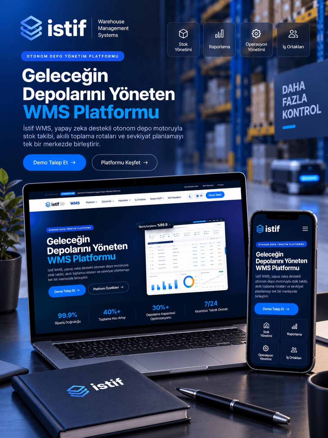 İstif WMS için geliştirilen uçtan uca depo, sipariş ve lojistik yönetim platformu
